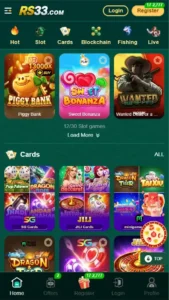 RS33 mobile home screen
